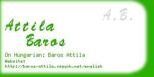 attila baros business card